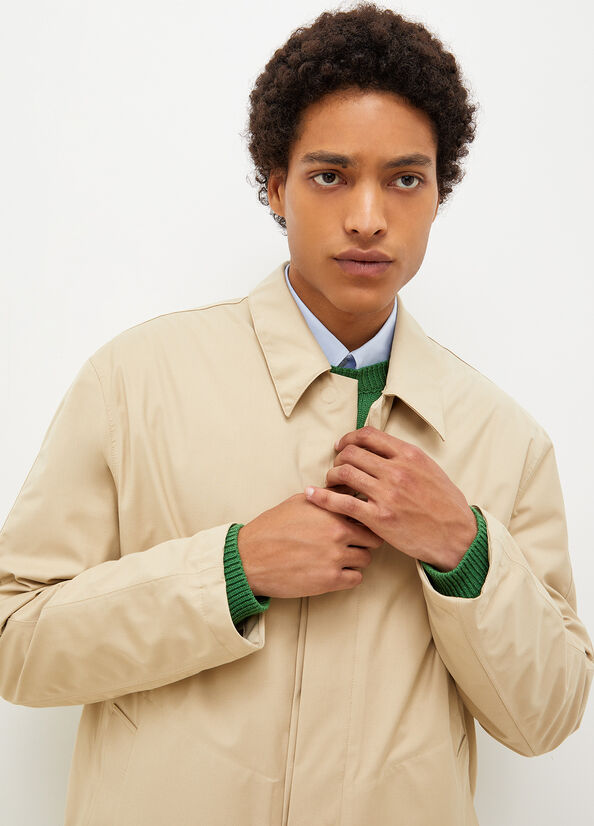 Beige Men's Liu Jo Padded Trench Jackets | UHQ-834569