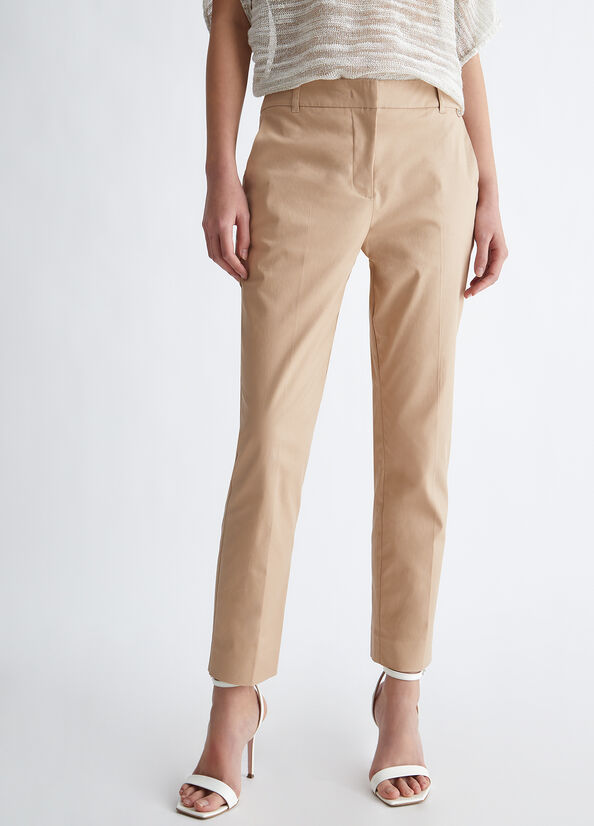 Beige Women\'s Liu Jo Eco-Friendly Cigarette Pants | SDC-492630