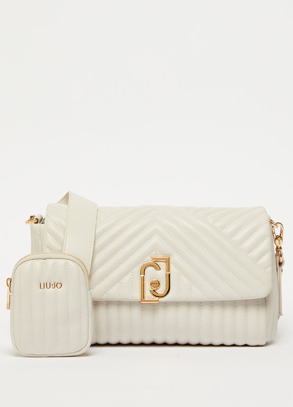 Beige Women's Liu Jo Eco-Friendly Quilted Crossbody Bags | WCJ-039478