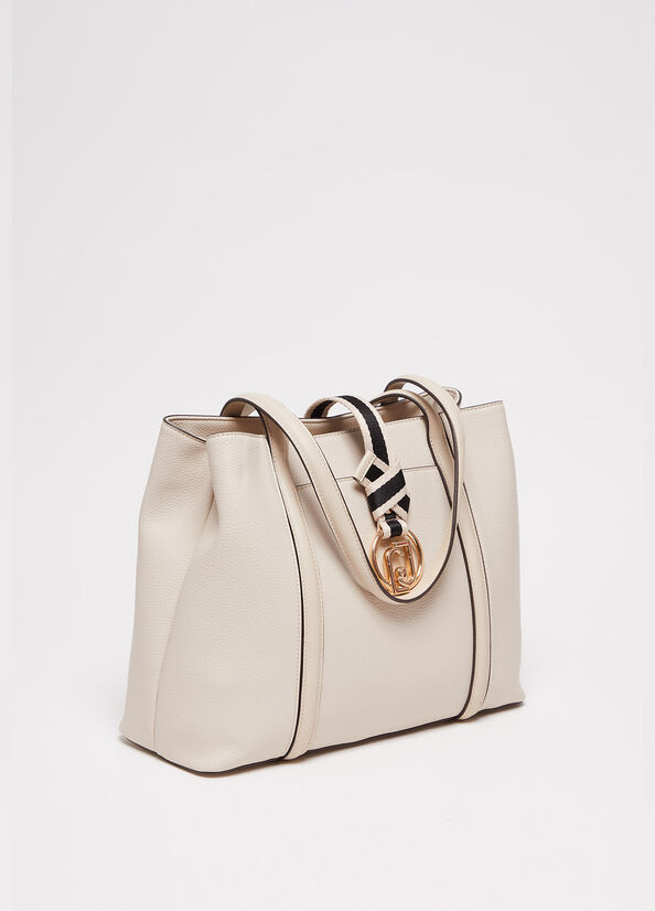 Beige Women's Liu Jo Eco-Friendly Shoulder Bags | RGX-035871