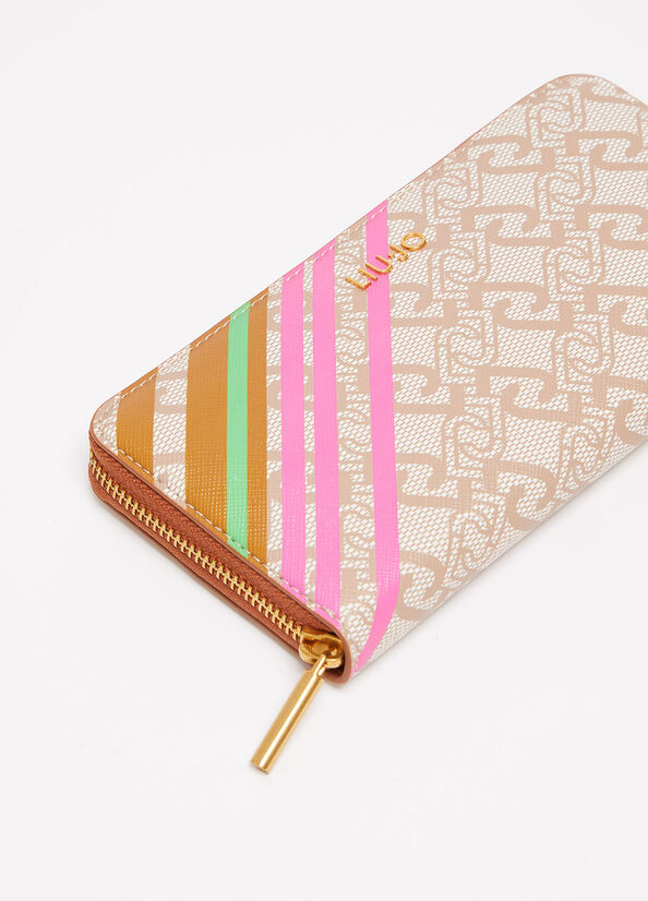 Beige Women's Liu Jo Eco-Friendly With Print Wallets | HVG-843759