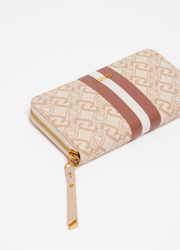 Beige Women's Liu Jo Large Eco-Friendly Wallets | SFX-537046