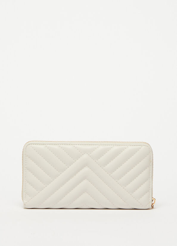 Beige Women's Liu Jo Large Eco-Friendly Quilted Wallets | ZIB-069481