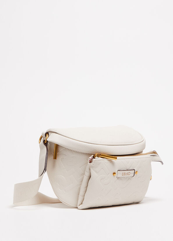 Beige Women's Liu Jo Pouch With Logo Belt Bags | RIF-917346