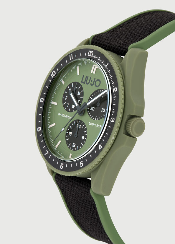 Black / Green Men's Liu Jo Eco-Sustainable Watches | ECB-061782