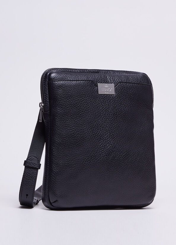 Black Men's Liu Jo Leather Bags | IWU-531769