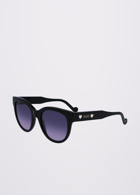 Black Women's Liu Jo Acetate Sunglasses | USJ-509268