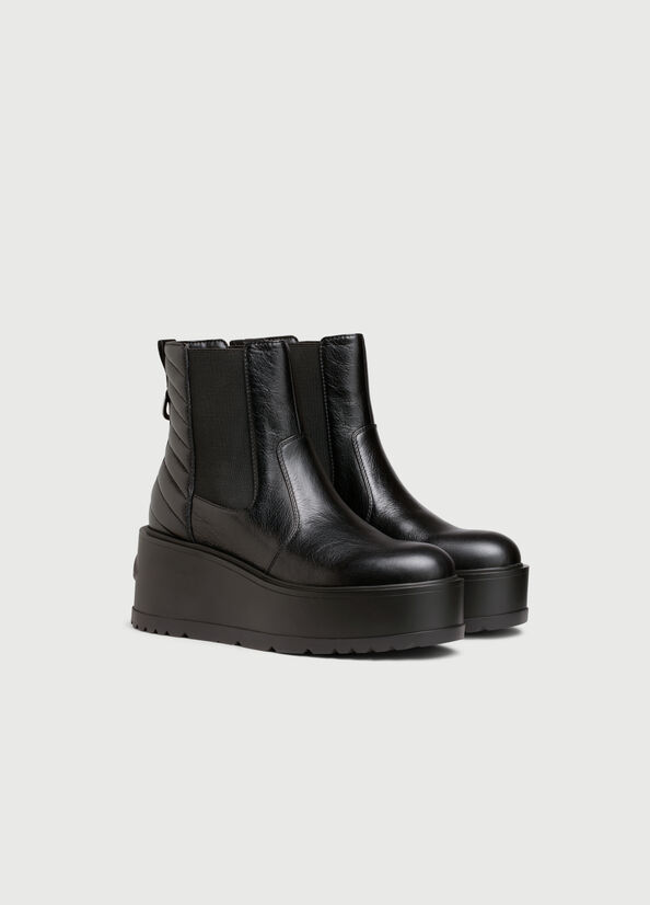 Black Women's Liu Jo Beatles With Platform Sole Ankle Boots | NVL-428057