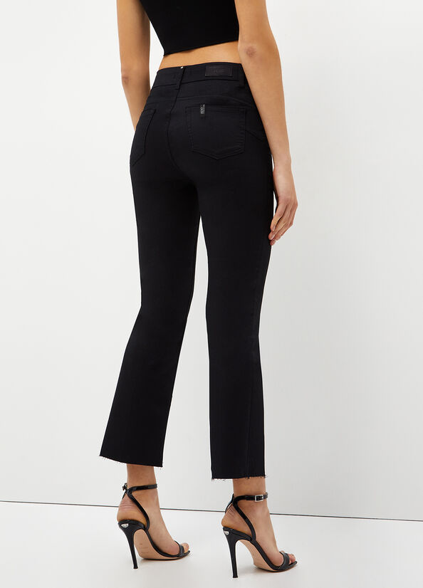 Black Women's Liu Jo Bottom Up Pants | QYE-452198