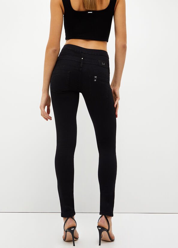 Black Women's Liu Jo Bottom Up Skinny Jeans | CPT-794520