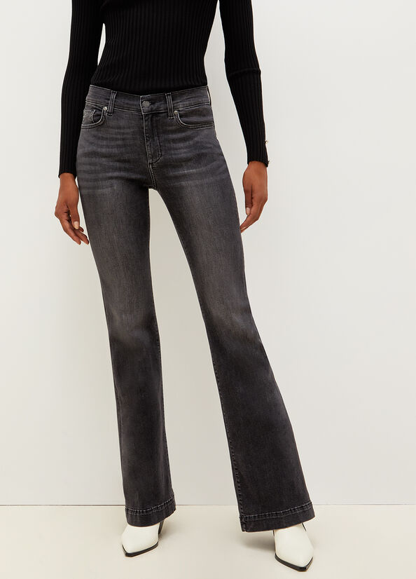 Black Women\'s Liu Jo Denim Authentic With Rhinestones Straight-Fit Jeans | RET-418397