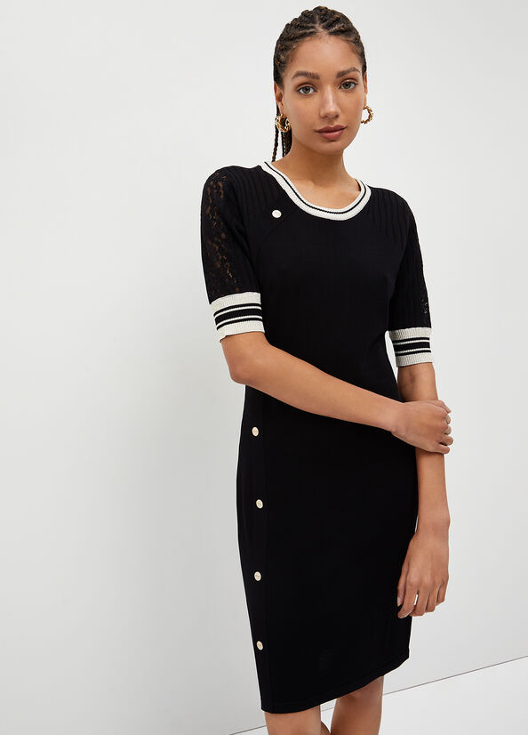 Black Women\'s Liu Jo Eco-Friendly Knit Dress | FHV-218597