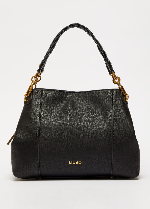 Black Women's Liu Jo Eco-Friendly Shoulder Bags | PKE-170236