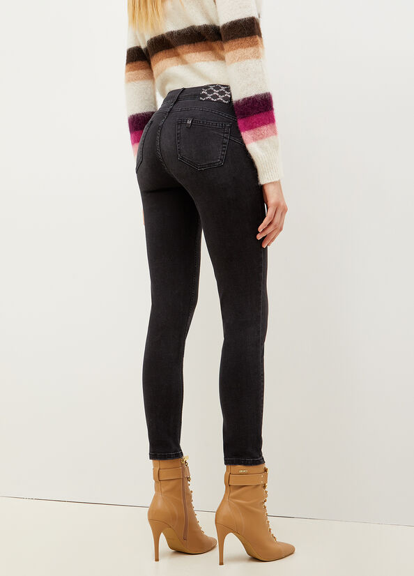 Black Women's Liu Jo Eco-Friendly Skinny Jeans | OJZ-604381