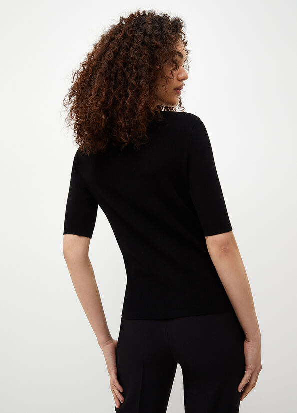 Black Women's Liu Jo Eco-Friendly With Drops Sweaters | BOH-164203