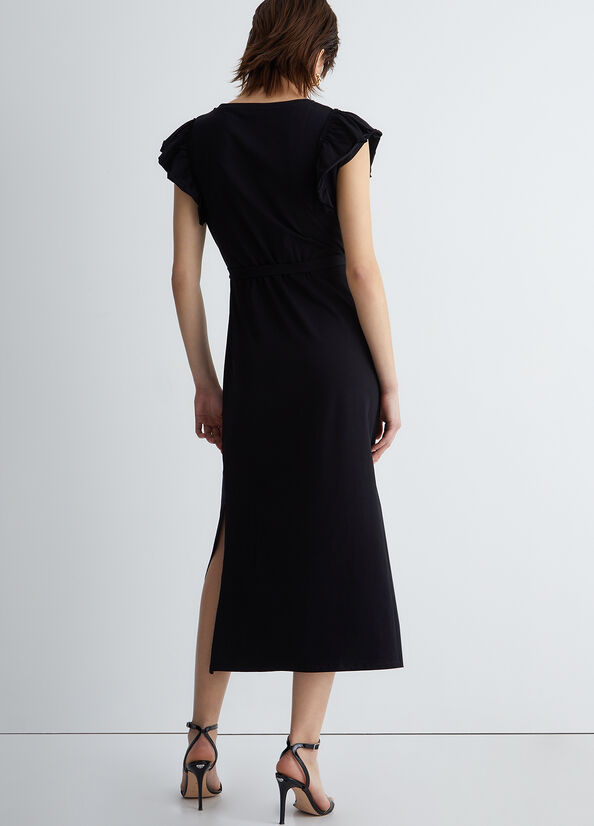 Black Women's Liu Jo Eco-Friendly With Logo Dress | SBK-590613