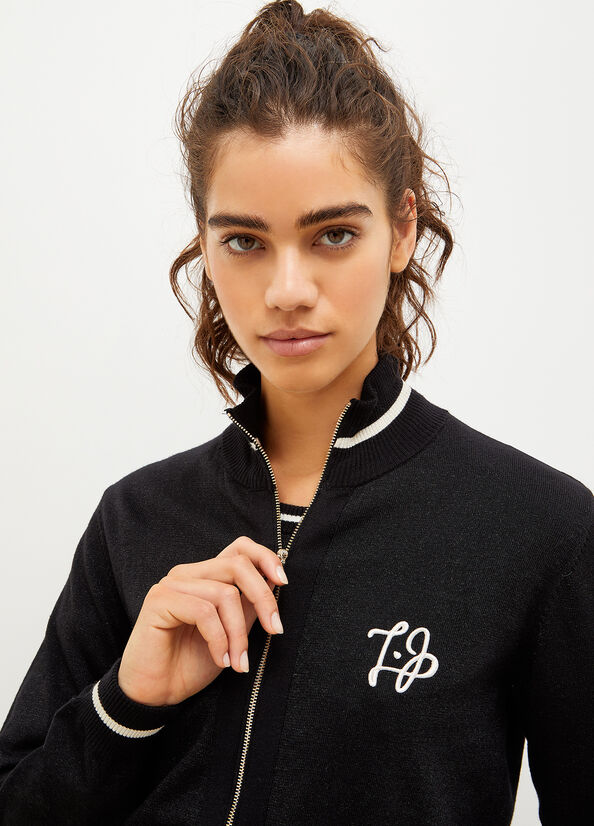 Black Women's Liu Jo Eco-Friendly With Zip Sweaters | KWX-740628