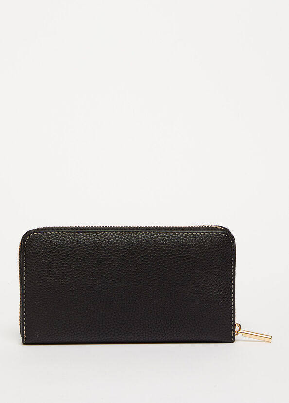 Black Women's Liu Jo Eco-Friendly Zip-Around Wallets | DLV-016873