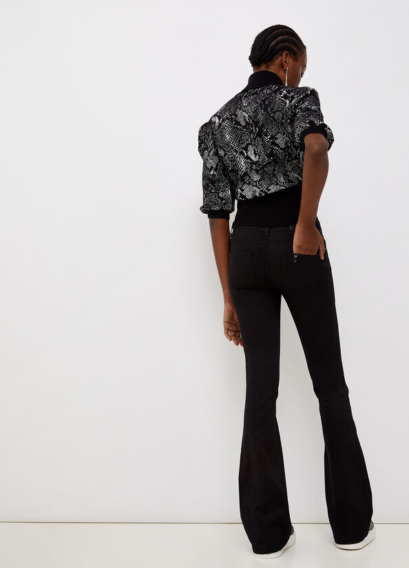 Black Women's Liu Jo Flared Pants | RIH-741836