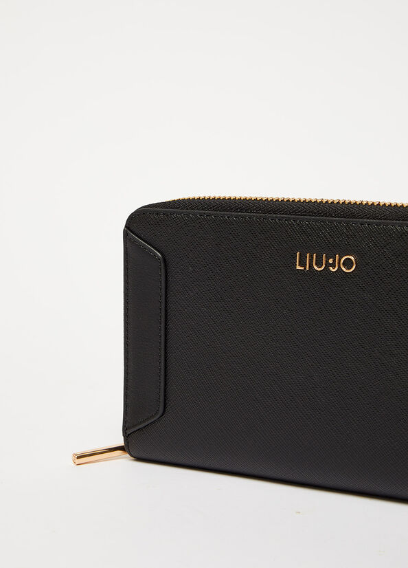 Black Women's Liu Jo Large Eco-Friendly Wallets | ENF-987321