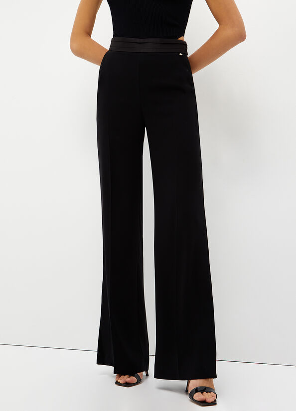 Black Women\'s Liu Jo Palazzo Pants | RVJ-987643