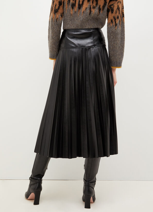 Black Women's Liu Jo Pleated In Fabric Skirts | YQV-105492