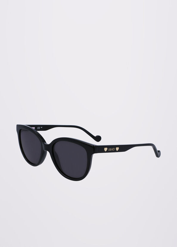 Black Women's Liu Jo Rectangular Sunglasses | KRV-360819