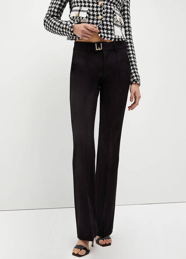 Black Women\'s Liu Jo Stretch Lj Pants | IHG-629780