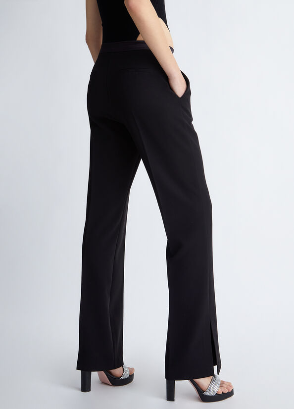 Black Women's Liu Jo Stylish With Slits Pants | ELK-385714