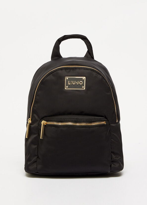 Black Women's Liu Jo With Logo Backpacks | BKA-347819