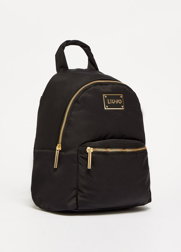 Black Women's Liu Jo With Logo Backpacks | BKA-347819