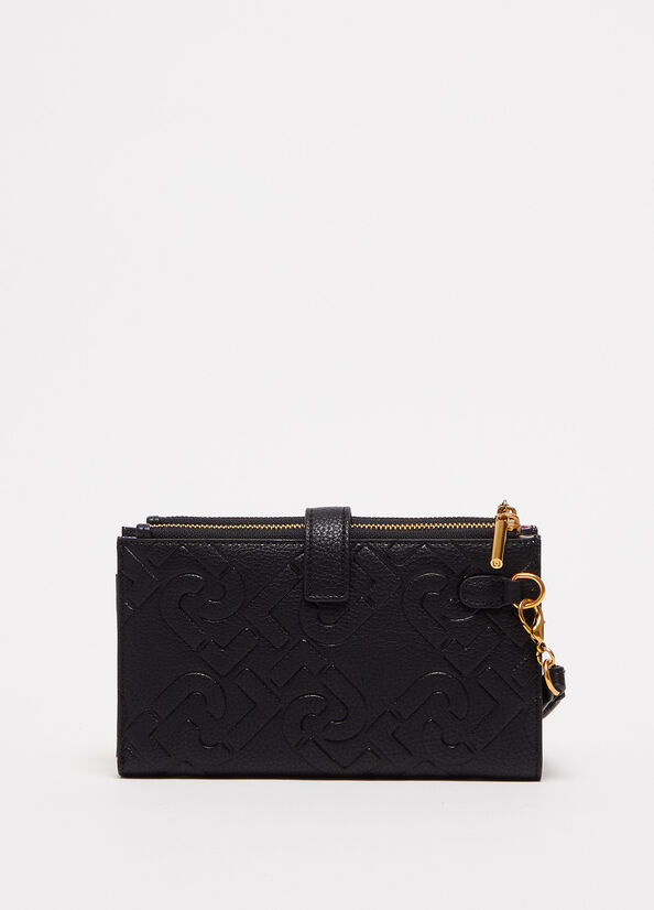 Black Women's Liu Jo With Logo Wallets | VFM-047691