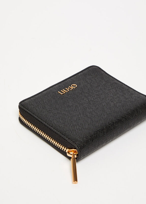 Black Women's Liu Jo Zip Around Wallets | POV-796245