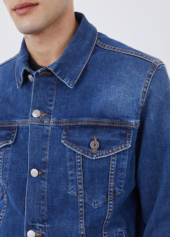 Blue Men's Liu Jo Denim Jackets | DNE-731685