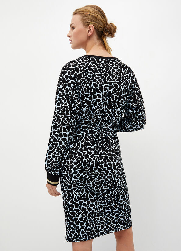 Blue Women's Liu Jo Animal-Print Dress | HGL-578219