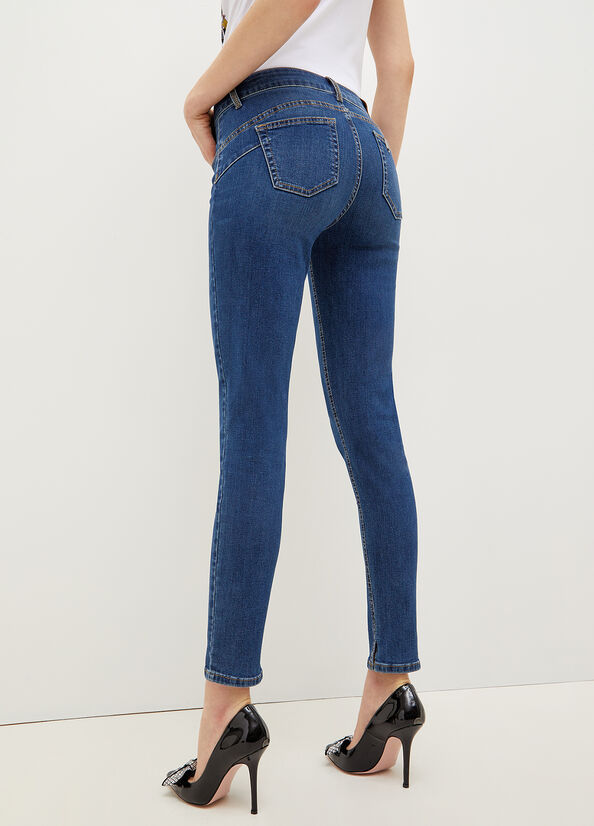 Blue Women's Liu Jo Bottom Up Skinny Jeans | RES-135729