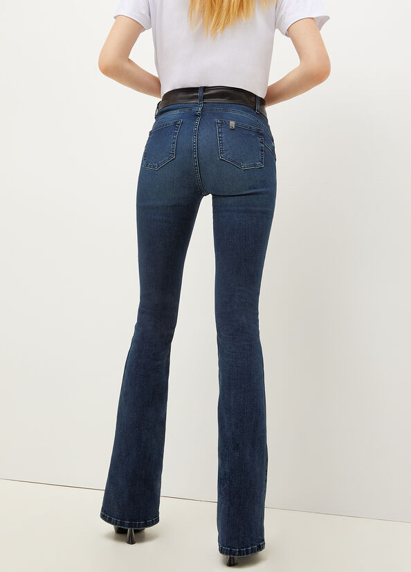 Blue Women's Liu Jo Bottom Up With Straight-Fit Jeans | PHV-401582