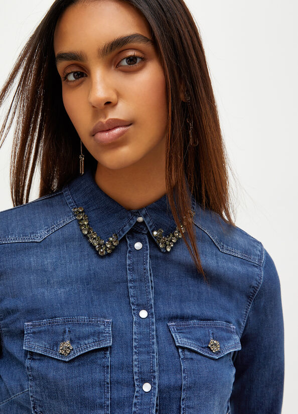 Blue Women's Liu Jo Denim Shirts | OLY-129463