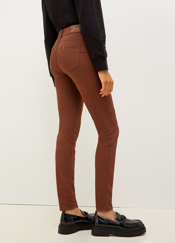 Brown Women's Liu Jo Bottom Up Skinny Pants | NSV-815796