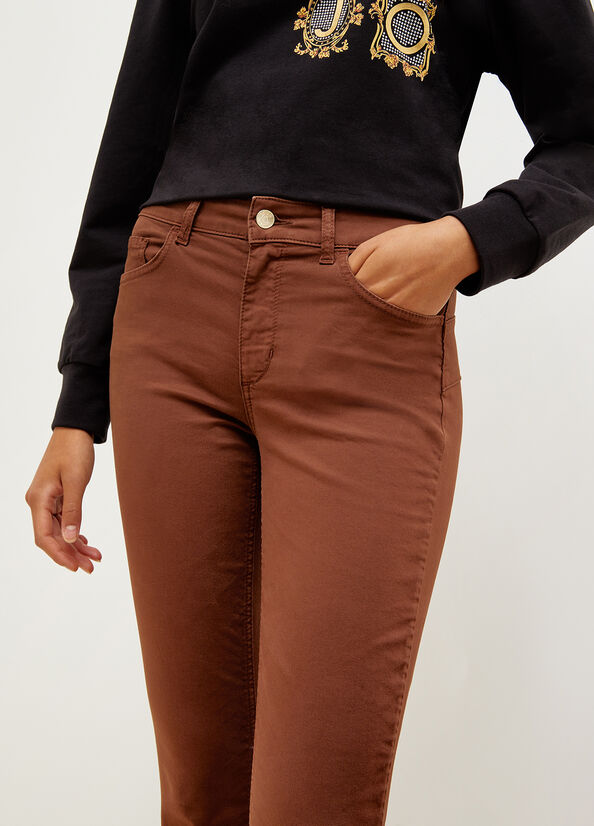 Brown Women's Liu Jo Bottom Up Skinny Pants | NSV-815796