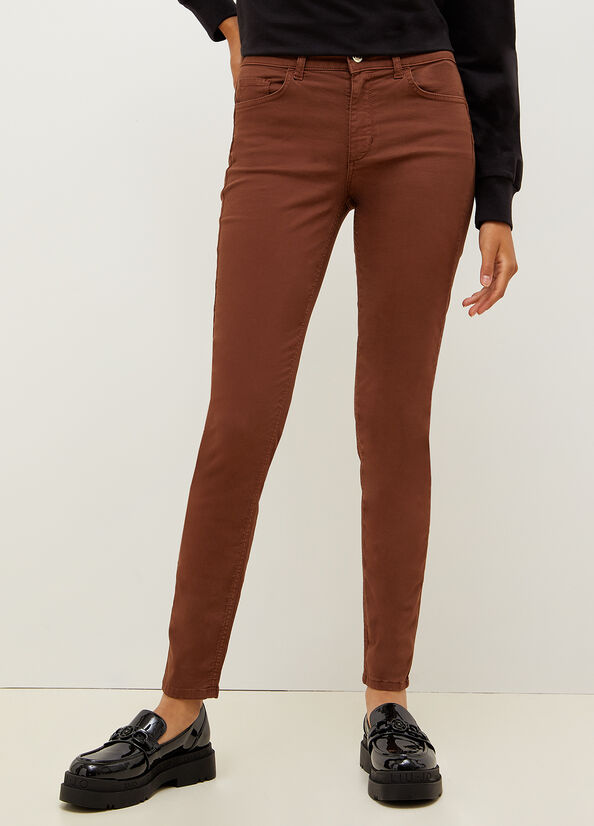 Brown Women\'s Liu Jo Bottom Up Skinny Pants | NSV-815796