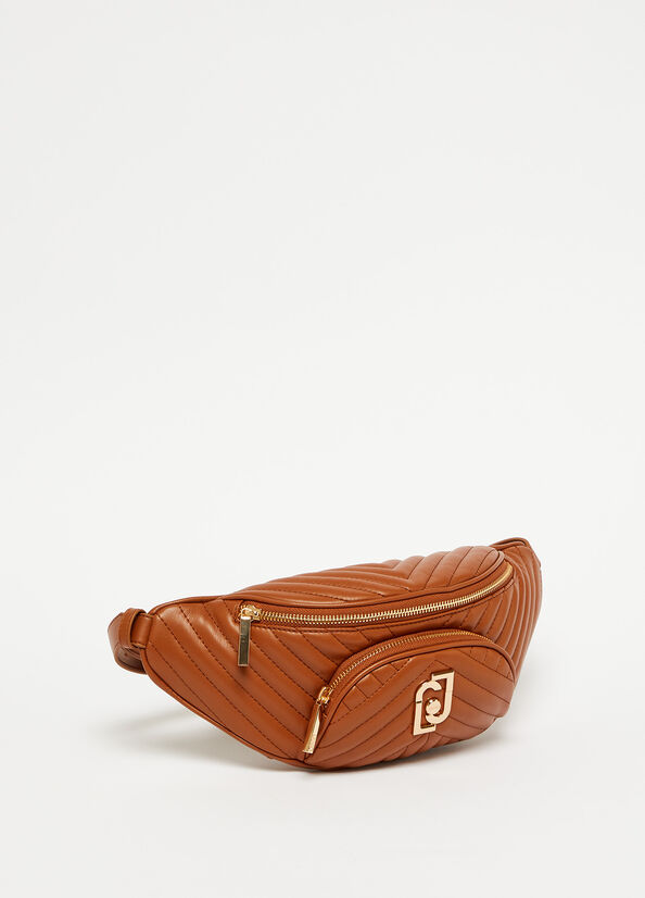 Brown Women's Liu Jo Eco-Friendly Quilted Belt Bags | RZV-479563