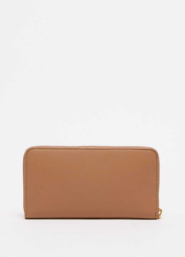 Brown Women's Liu Jo Zip Around With Logo Wallets | CEQ-430259