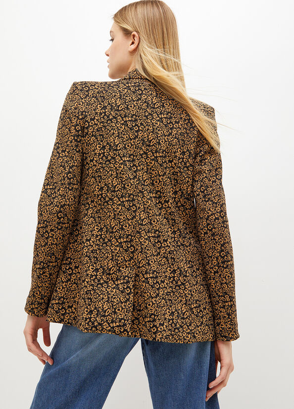 Copper Women's Liu Jo Animal-Print Jersey Blazer Jackets | FTY-530964