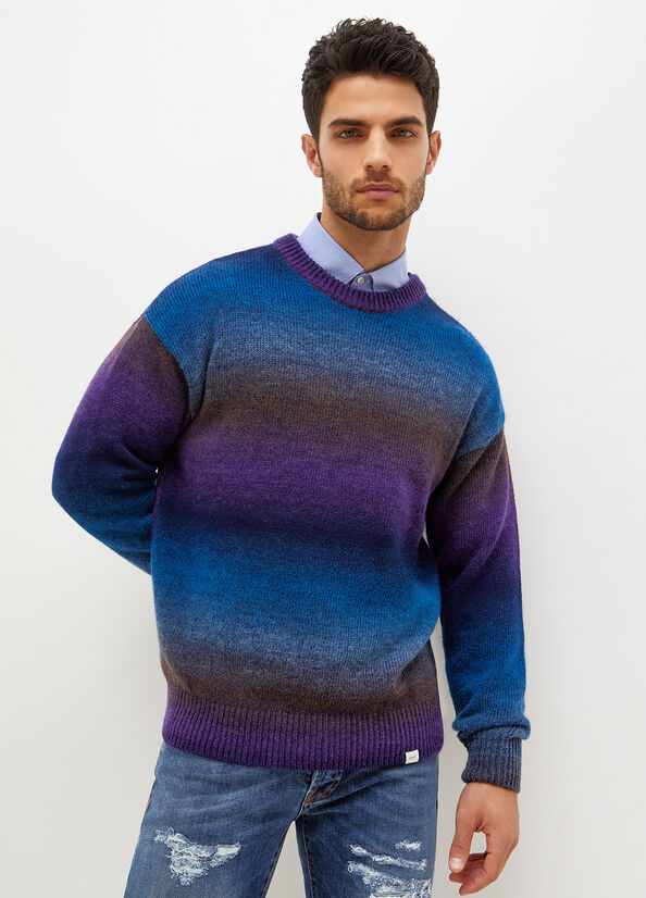 Dark Blue Men\'s Liu Jo Gradient Sweaters | QVC-128306