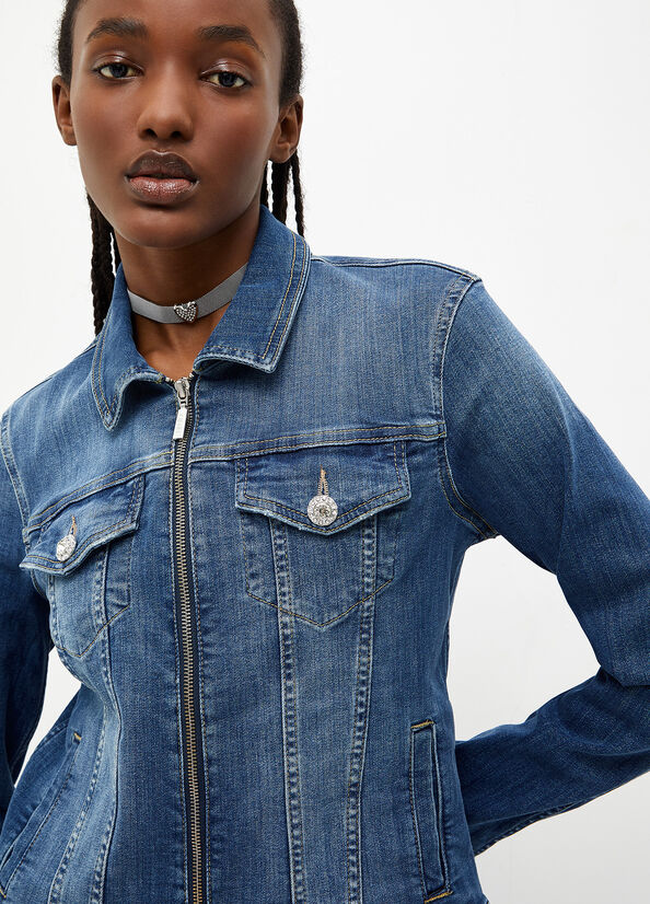 Dark Blue Women's Liu Jo Denim Jackets | KLG-031524