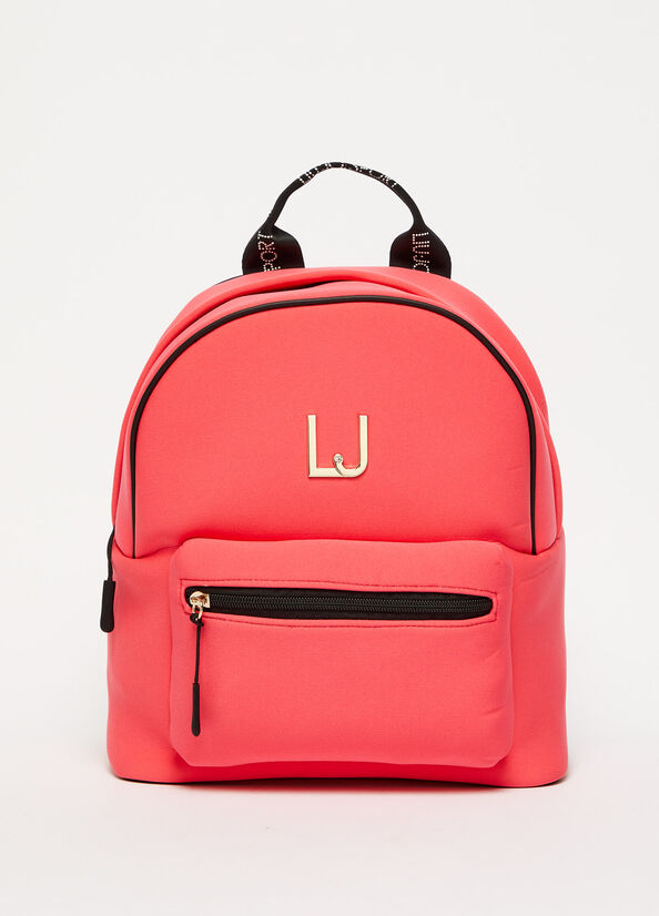 Fuchsia Women's Liu Jo Scuba With Logo Backpacks | FRM-153420