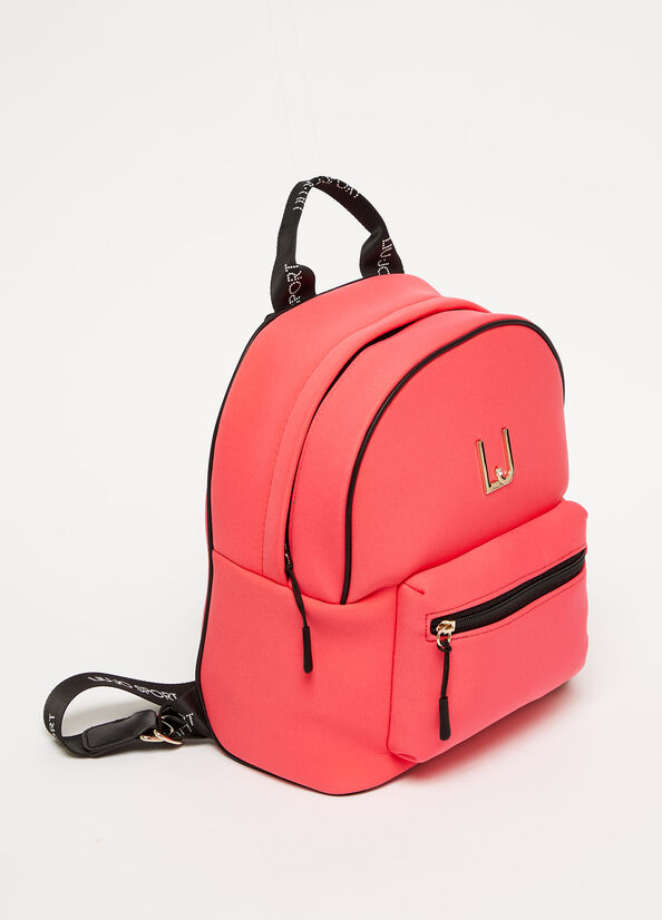 Fuchsia Women's Liu Jo Scuba With Logo Backpacks | FRM-153420