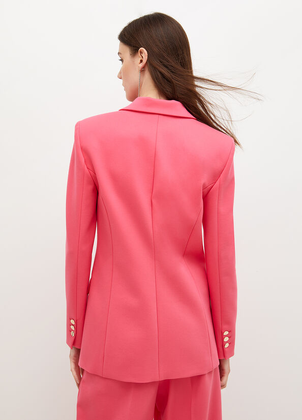 Fuchsia Women's Liu Jo Stretch Viscose Blazer Jackets | SPX-152874