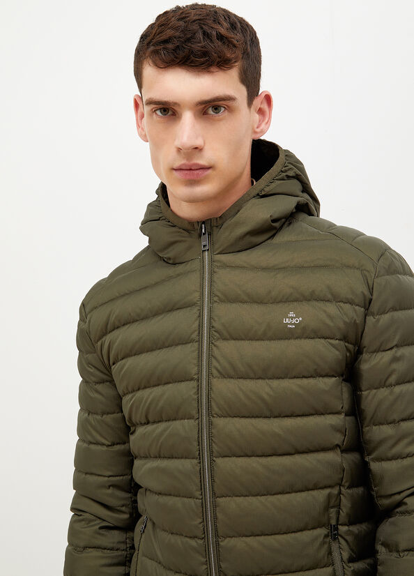 Green Men's Liu Jo Padded With Hood Jackets | OST-136879